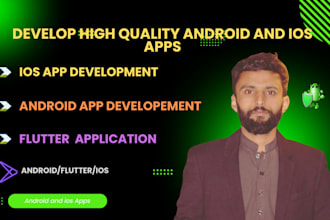 develop flutter, android, IOS app development with dart, python