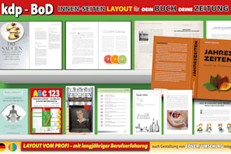 buch formatierung layout satz buchseiten gestaltung innenteil text kdp bod