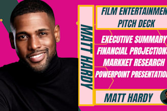 design a UK USA ca asia investor ready music film entertainment pitch deck
