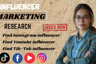 find and provide influencer marketer lists for instagram tiktok youtube