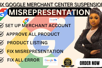 fix google merchant center suspension and misrepresentation