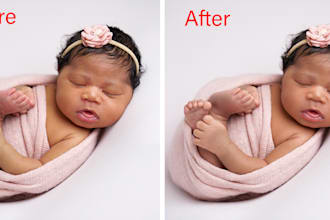 edit, retouch your newborn photography