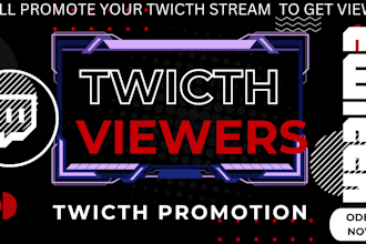 promote your live stream on a popular website to boost your viewers and chatters