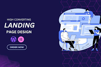 create responsive wordpress landing page, elementor lending page