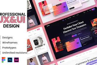 do design a modern UX UI website in figma or adobe xd