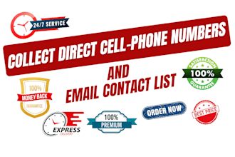 collect direct cell phone numbers, mobile numbers and email contact list