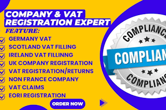 eori company vat registration in ireland, estonia, poland, croata, sweden, malta