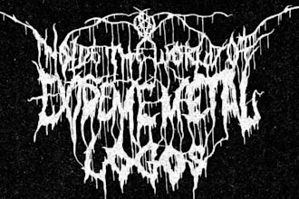 create graffiti trap metal and death metal band logo for you