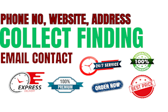 collect finding email contact lists, phone no, website, address lookup