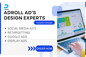 adroll google ads campaign, social media animated html5 banner ads