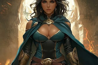 draw superhero character art