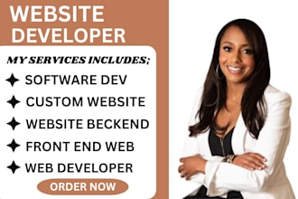 do software development custom website backend front end web stack developer