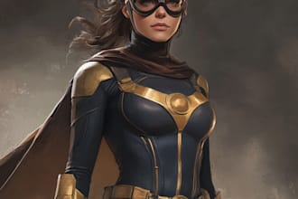 draw superhero character art