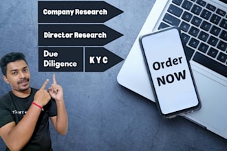 do kyc, company research, director research and due diligence