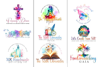 design unique feminine watercolor logo