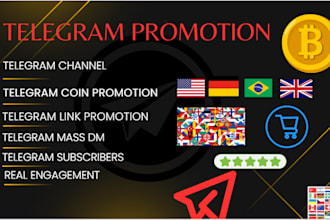 promote your telegram group channel to real and active subscribers, mass dm