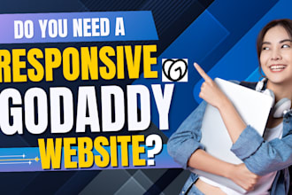 build or develop a professional and responsive godaddy website redesign website