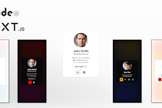 create a custom virtual profile card website