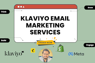 set up klaviyo email flows, create segments, and design lead capture pop ups