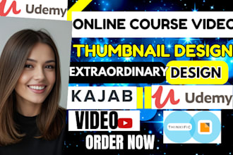 design online course image cover thumbnail for udemy course elearning