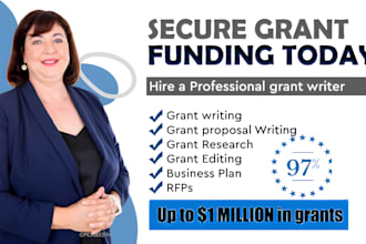 do grant research, grant writing for start up, nonprofit business proposal