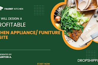 design a shopify kitchen home appliance and furniture website