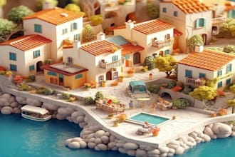 design custom 3d models and 3d environment for animation and game
