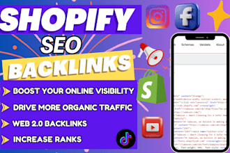do shopify seo, wix optimization, wordpress and squarespace website promotion