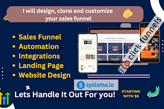 clone funnelish, gohighlevel, clickfunnels, kajabi,systeme io pages