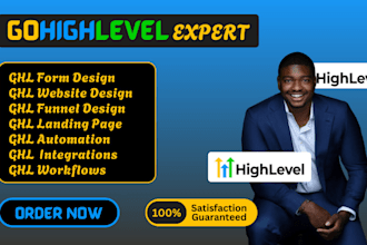 professionally design dfy gohighlevel website ghl funnels ghl forms