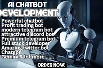 develop ai chatbot, telegram bot, discord bot, whatsapp bot, skype chatbot llama