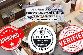 do architect stamp structural stamp license permit for texas california stamp