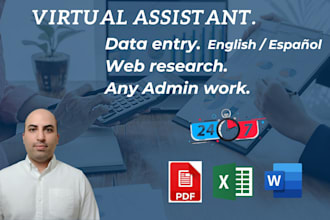 be your virtual assistant for data entry, typing, copy paste and web research