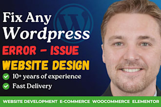 fix wordpress, woocommerce, elementor pro, website help issues, bugs, errors