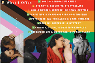 ghostwrite steamy romance, fanfiction, nsfw, and other genres