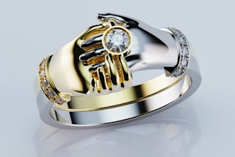 do jewelry name ring design, jewelry visualization and render it for 3d printing