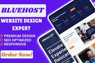 design wordpress website on bluehost, namecheap, hostinger, siteground, ionos et