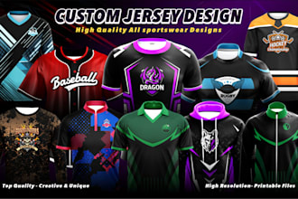 do custom sublimation jersey design or sports uniform