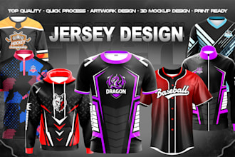 do custom jersey design or sublimation design
