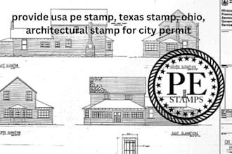 provide usa pe stamp, texas stamp, ohio, architectural stamp for city permit