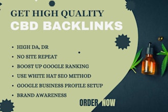 create cbd, cannabis, marijuana, and vape backlinks via guest post and SEO