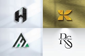 a custom minimalistic wordmark or lettermark logo for your business