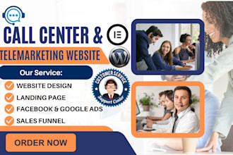 build call center website call agency cold calling VA website wordpress website