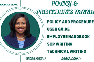 write policy and procedures for homecare, healthcare, ndis, employee handbook