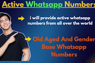 extract active whatsapp numbers from all over the world plus old age wa numbers