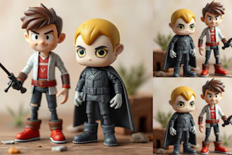 create custom 3d model of toys dolls action figures and miniatures for printing