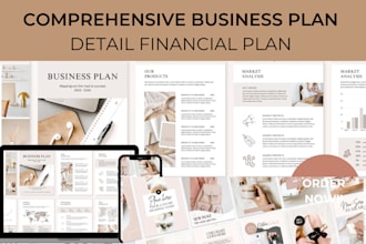 develop startups business plan with financial plan including executive summary