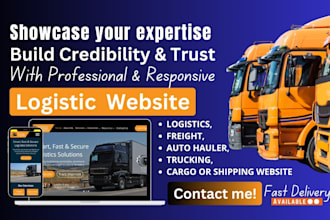 design responsive logistics website, freight broker, trucking wix website design