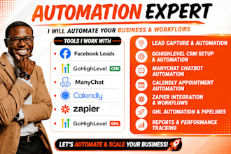 automate facebook leads gohighlevel crm manychat calendly zapier ghl automation