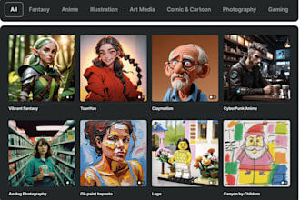 develop ai lora image model, ai illustration website, ai art story web, ai lora